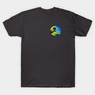 Great wave - rising sunflower, small design T-Shirt